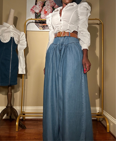 Chloey Denim wide Leg pants